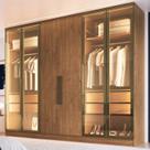 Guarda Roupa 4 Portas Reflecta com LED 4 Gavetas Berlim 100% MDF Marrom/Macadânia