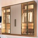 Guarda Roupa 4 Portas Reflecta com Led