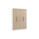 Guarda-roupa 4 Pts 2 Gvts Kappesberg Adapt Branco-macadâmia