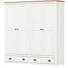 Guarda Roupa 4p 2g Madeira Maciça 176 Cm 9105 Branco Freijo Milani Store Guarda Roupa 4p 2g Madeira Maciça 176 Cm 9105 Branco Freijo Milani Store