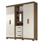 Guarda Roupa 5 Portas com Espelho Eldorado Castanho Wood Baunilha 907391 Moval Guarda Roupa 5 Portas com Espelho Eldorado Castanho Wood Baunilha 907391 Moval