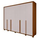 Guarda Roupa 6 Porta S Espelho Easy Space Frassino/off White