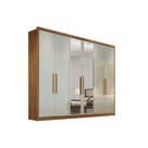 Guarda Roupa 6 Portas (2 c/ Espelho) e 8 Gavetas Rizon/Linea Cumaru/Fendi 25 - Novo Horizonte Guarda Roupa 6 Portas (2 c/ Espelho) e 8 Gavetas Rizon/Linea Cumaru/Fendi 25 - Novo Horizonte