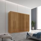 Guarda-Roupa 6 Portas 2 Gavetas com Pés MDF Logan