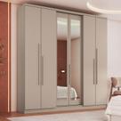 Guarda-roupa 6 Portas 2 Gavetas Sonata New Com Espelho