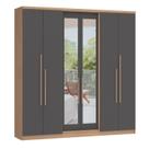 Guarda-roupa 6 Portas 2 Gavetas Sonata New Com Espelho