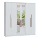 Guarda-roupa 6 Portas 2 Gavetas Sonata New Com Espelho