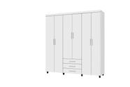 Guarda Roupa 6 Portas 3 Gavetas Cabideiro Prateleira Titan Quarto Casal Guarda Roupa 6 Portas 3 Gavetas Cabideiro Prateleira Titan Quarto Casal