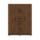 Guarda-Roupa 6 Portas 3 Gavetas England Imbuia Rústico Guarda-Roupa 6 Portas 3 Gavetas England Imbuia Rústico