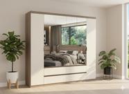 Guarda-roupa 6 Portas 4 Gavetas 100% MDF 250cm X 230cm X 55cm Nobre