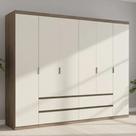 Guarda-roupa 6 Portas 4 Gavetas 100% MDF 250cm X 230cm X 55cm Nobre