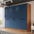 Guarda-Roupa 6 Portas 4 Gavetas 242cm Com Design Sofisticado E Acabamento Em Pintura Uv Em Mdp/mdf Politorno