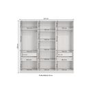 Guarda-roupa 6 Portas 4 Gavetas Kappesberg Adapt Branco