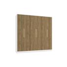 Guarda-roupa 6 Portas 4 Gvt Kappesberg Adapt Branco-nogueira