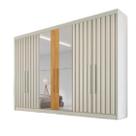Guarda Roupa 6 Portas 4 Portas Ripadas Potente com Espelho MDF Móveis Europa Moveis Europa Guarda Roupa 6 Portas 4 Portas Ripadas Potente com Espelho MDF Móveis Europa Moveis Europa