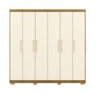 Guarda-roupa 6 Portas 6 Gavetas 100% Mdf Recife Nature-champagne Guarda-roupa 6 Portas 6 Gavetas 100% Mdf Recife Nature-champagne