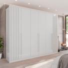 Guarda-roupa 6 Portas 6 Gavetas Anápolis Plus Ripado 100% Mdf