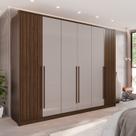 Guarda-roupa 6 Portas 6 Gavetas Anápolis Plus Ripado 100% Mdf