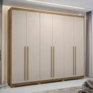 Guarda-Roupa 6 Portas 6 Gavetas com Maleiro interno Dubai Majestic Nature/Fendi 100% MDF - Vila Rica Guarda-Roupa 6 Portas 6 Gavetas com Maleiro interno Dubai Majestic Nature/Fendi 100% MDF - Vila Rica