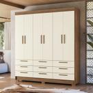 Guarda-roupa 6 Portas 9 Gavetas Mdp Colombo