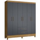 Guarda Roupa 6 Portas 9530 Freijo Cinza Moval Guarda Roupa 6 Portas 9530 Freijo Cinza Moval