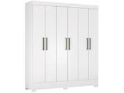 Guarda Roupa 6 Portas Casal Verso Branco 180cm