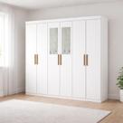 Guarda Roupa 6 Portas com 2 Espelhos Perla -Grand Line Guarda Roupa 6 Portas com 2 Espelhos Perla -Grand Line