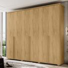 Guarda-Roupa 6 Portas com 5 Gavetas Internas 1 com Divisória e Maleiro Estrela RV Móveis