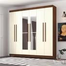 Guarda Roupa 6 Portas Com Espelho Audi Imbuia Champanhe Guarda Roupa 6 Portas Com Espelho Audi Imbuia Champanhe