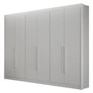 Guarda Roupa 6 Portas Diamante Gold Branco Leifer Móveis Guarda Roupa 6 Portas Diamante Gold Branco Leifer Móveis