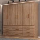 Guarda-roupa 6 Portas e 12 Gavetas New Mônaco