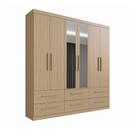 Guarda-Roupa 6 Portas e 2 Espelhos Casal Édez Pegasus, Cedro