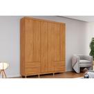 Guarda Roupa 6 Portas e 4 Gavetas c/ Pés Canadá Plus Cinamomo - Conquista Guarda Roupa 6 Portas e 4 Gavetas c/ Pés Canadá Plus Cinamomo - Conquista