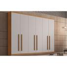 Guarda Roupa 6 Portas e 6 Gavetas Pernambuco Naturale/Off White - Rufato