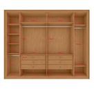 Guarda Roupa 6 Portas Easy Space Amendoa Clean/off White