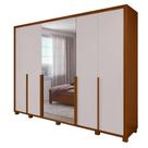 Guarda Roupa 6 Portas Espelho Easy Space Frassino/off White