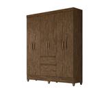 Guarda Roupa 6 Portas New Cuba Castanho Wood 899331 Moval Guarda Roupa 6 Portas New Cuba Castanho Wood 899331 Moval