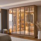 Guarda-roupa 6 Portas Reflecta com Led 100% Mdf Orion CabeCasa MadeiraOriginals Olmo/Reflecta Guarda-roupa 6 Portas Reflecta com Led 100% Mdf Orion CabeCasa MadeiraOriginals Olmo/Reflecta