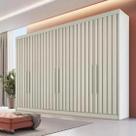 Guarda Roupa 6 Portas Ripadas potente OFF WHITE MDF Móveis Europa Moveis Europa Guarda Roupa 6 Portas Ripadas potente OFF WHITE MDF Móveis Europa Moveis Europa