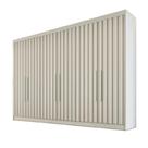 Guarda Roupa 6 Portas Ripadas Potente Ripado MDF - Móveis Europa
