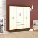 Guarda Roupa 6 Portas Urus Imbuia Champanhe Guarda Roupa 6 Portas Urus Imbuia Champanhe