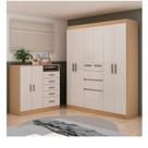 Guarda Roupa 7 Portas com Cômoda 5 Gavetas 2 Portas