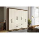 Guarda Roupa 8 Portas e 6 Gavetas c/ Pés Master 8.6 Jatobá/Areia - Santos Andirá Guarda Roupa 8 Portas e 6 Gavetas c/ Pés Master 8.6 Jatobá/Areia - Santos Andirá