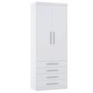 Guarda Roupa 90cm 2 Pts E 4 Gavetas Alpes Luciane Móveis Branco Pf-branco Pf Guarda Roupa 90cm 2 Pts E 4 Gavetas Alpes Luciane Móveis Branco Pf-branco Pf