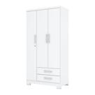 Guarda-roupa 91cm Solteiro 3 Portas 2 Gavetas Açaí Henn Guarda-roupa 91cm Solteiro 3 Portas 2 Gavetas Açaí Henn