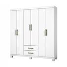 Guarda Roupa A22 6 Portas 2 Gavetas Carioca Móveis Branco
