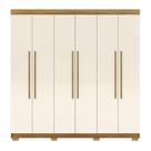 Guarda-roupa Alto 6 Portas 2 Gavetas Norway Nature-champagne