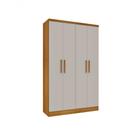 Guarda Roupa Amsterdam 4 Portas 2 Gavetas Cinamomo-Off White