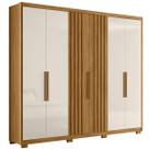 Guarda Roupa Araguaia 260cm 6 Portas Freijó Off White Moval