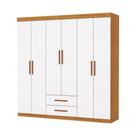 Guarda Roupa Aries 6 Portas Sem Espelho E Sem Pe Carioca Moveis Cinamomo/neve